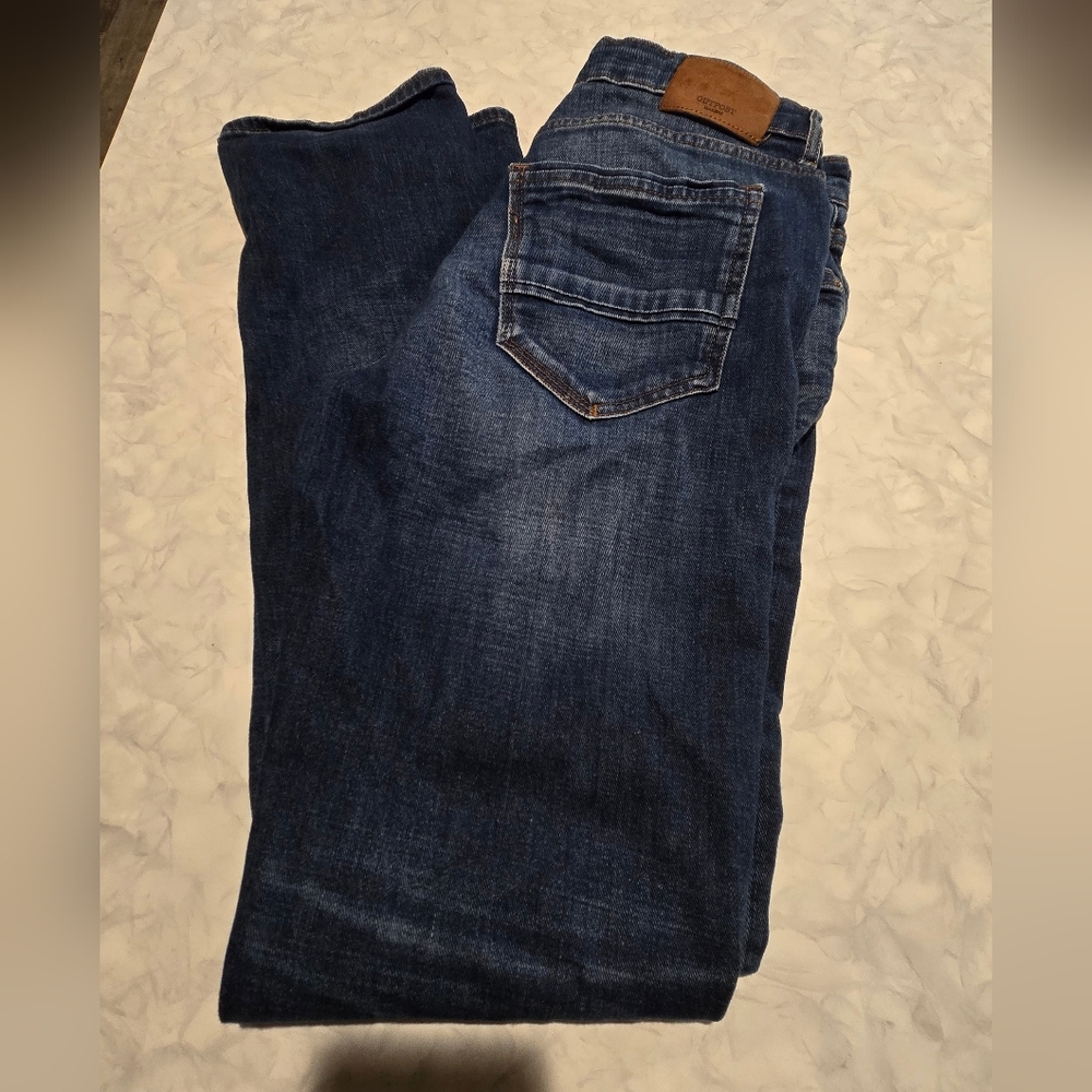 Classic Men's Dark Blue Denim Jeans